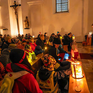 Der Abschluss der Wanderung fand in der Georgibergkirche statt.