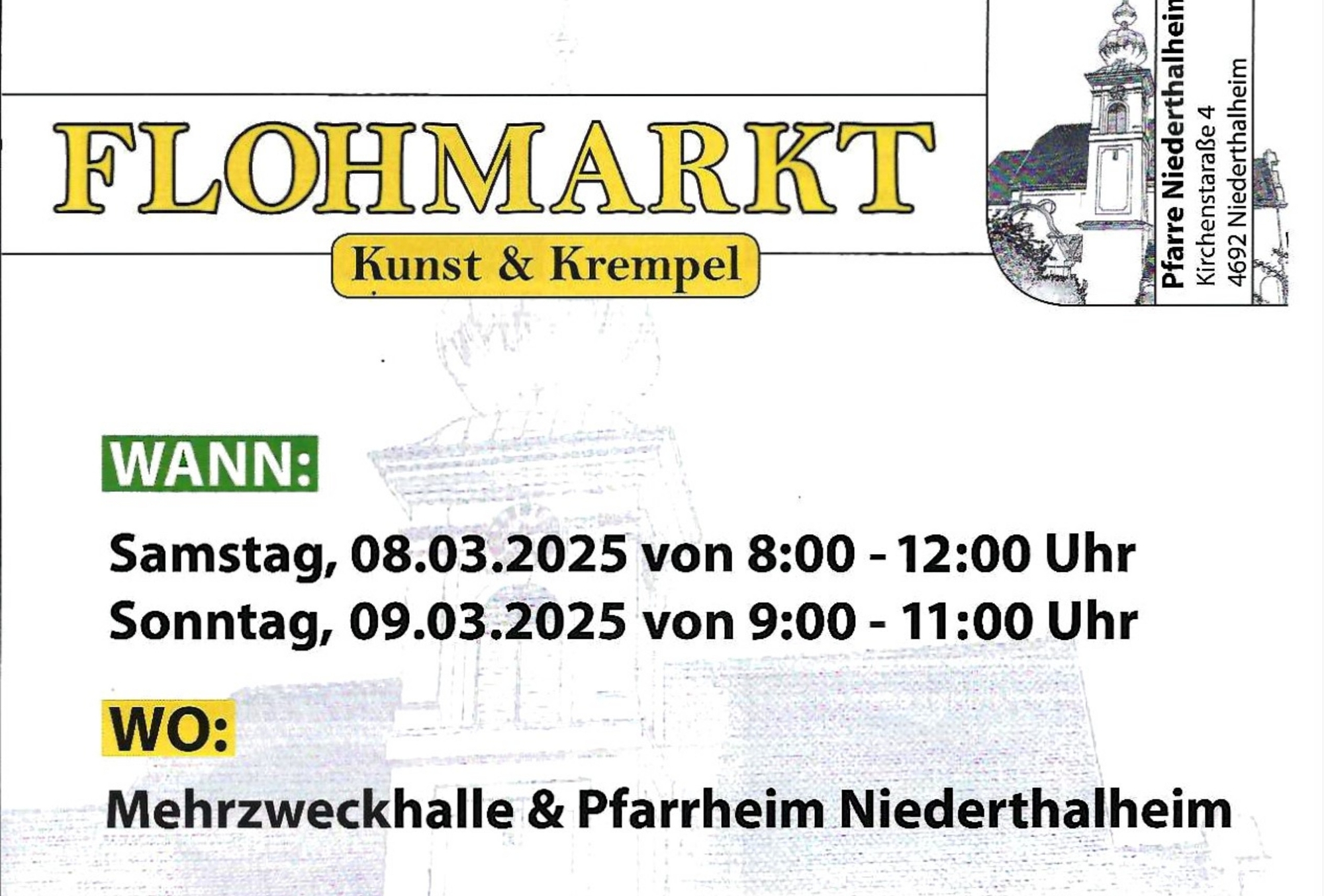Einladung Flohmarkt Niederthalheim