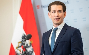 Bundeskanzler Sebastian Kurz bei einem Pressegespräch im Februar 2020