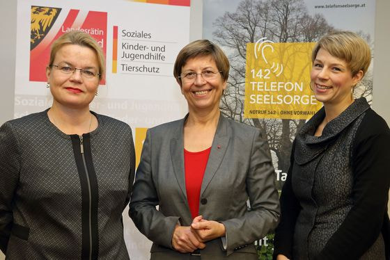 Mag.a Silvia Breitwieser, Landesrätin Mag.a Gertraud Jahn, Mag.a Barbara Lanzerstorfer-Holzner