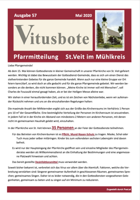 Pfarrblatt Mai 2020