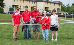 BewohnerInnen von St. Pius sind startklar für die Special Olympics im Juni 2018.