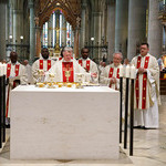 Vier Männer von Bischof Scheuer im Mariendom Linz  zu Priestern geweiht