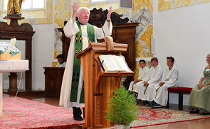 Abschied von Pfarrer Kramar beim Annafest in Oberthalheim